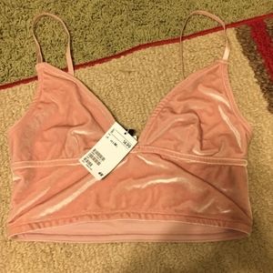 H&M Baby Pink Velvet Top